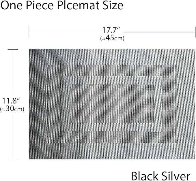 PIGCHCY Placemats Set of 8 Washable Durable Place Mats Vinyl Heat Resistant - Image 2