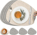 Faux Leather Placemats Set of 4, Dual Sided by Chitomars