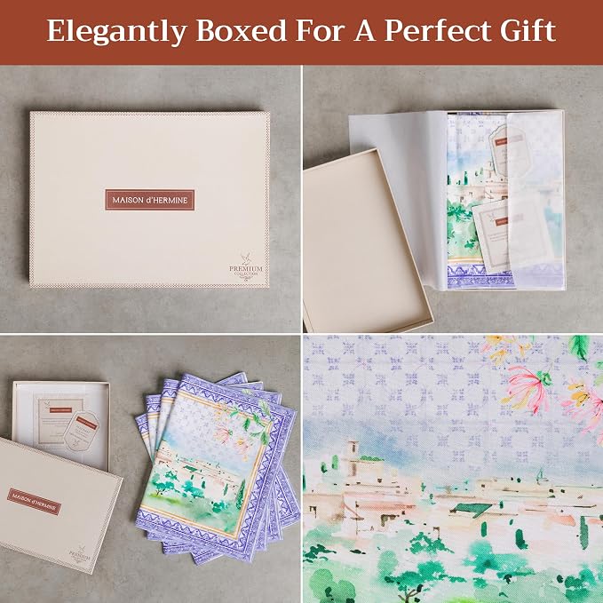 Maison d' Hermine Placemats Set of 4 Reusable 100% Combed Cotton | Cloth Place - Image 6
