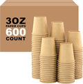 3 oz 600 Pack Disposable Coffee Cups, Bulk Brown Disposable Paper Cups by COOLCAP