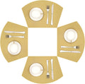 SHACOS Round Table Placemats Wedge Placemat Set of 4 Non Slip Heat Resistant by SHACOS