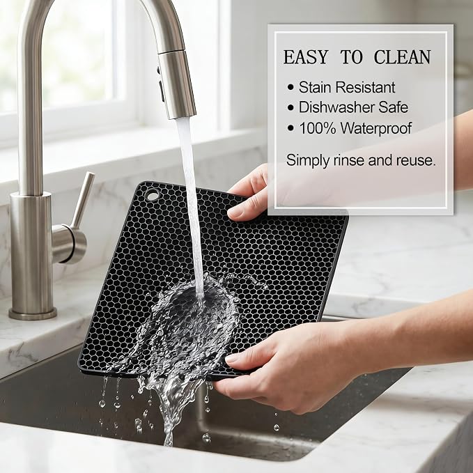 4 Pack Silicone Trivets for Hot Dishes | Heat-Resistant Non-Slip Hot Pads for - Image 5