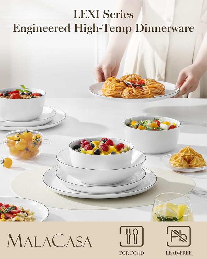 MALACASA 24-Piece Dinnerware Set - Image 3