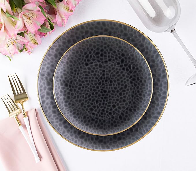 PLASTICPRO 128 Piece Combo Plates Set includes 64-7'' inch Plates & 64-10'' - Image 3