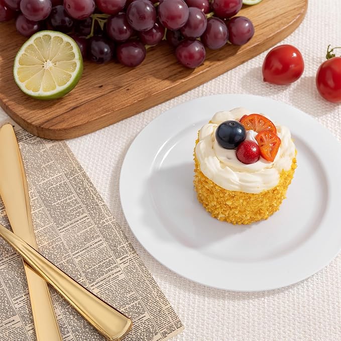 bUCLA 200PCS White Plastic Plates - Image 5