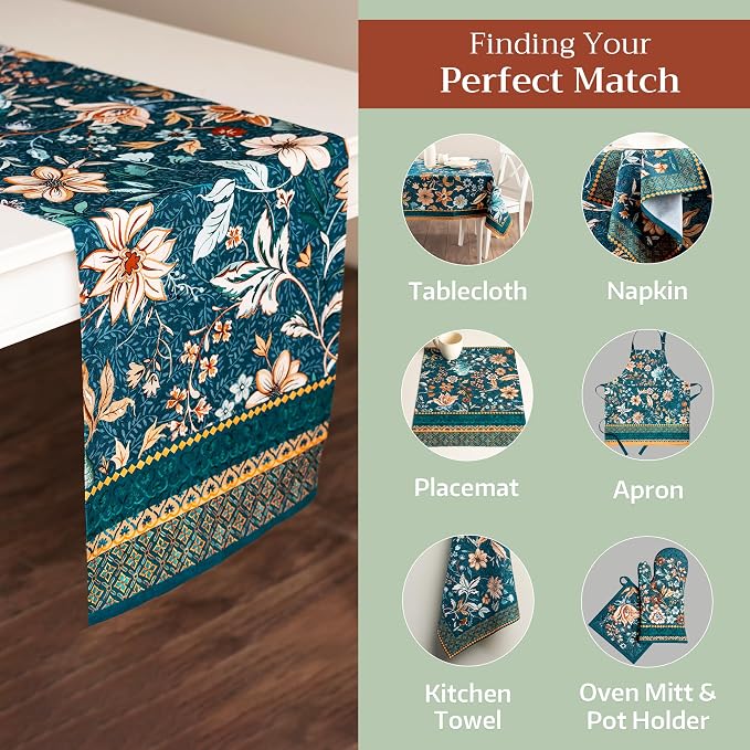 Maison d' Hermine Table Runner 100% Cotton 14.50" x 108" | Table Runners 108 - Image 5
