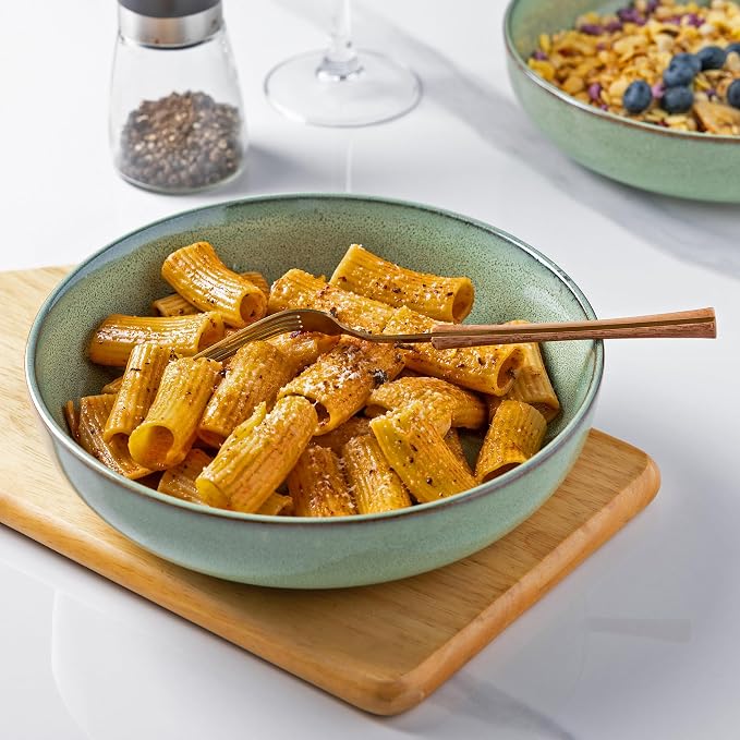 GBhome 8.75'' Large Ceramic Pasta Bowls, 38oz Stoneware Pasta Serving Bowls Set - Image 4