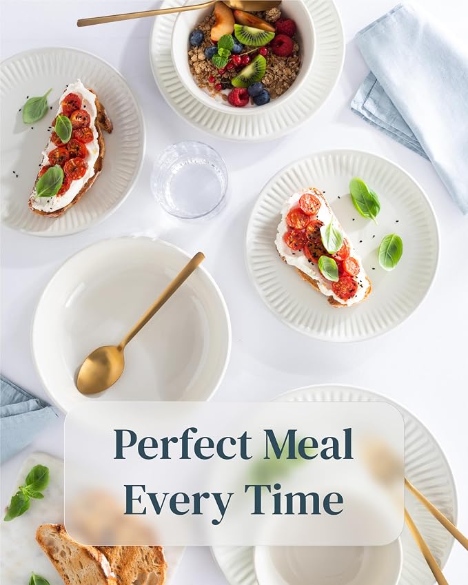 24 Piece Stoneware Dinnerware Set - Image 4