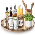 AMH 16-Inch Farmhouse Oak Lazy Susan Organizer by AMH