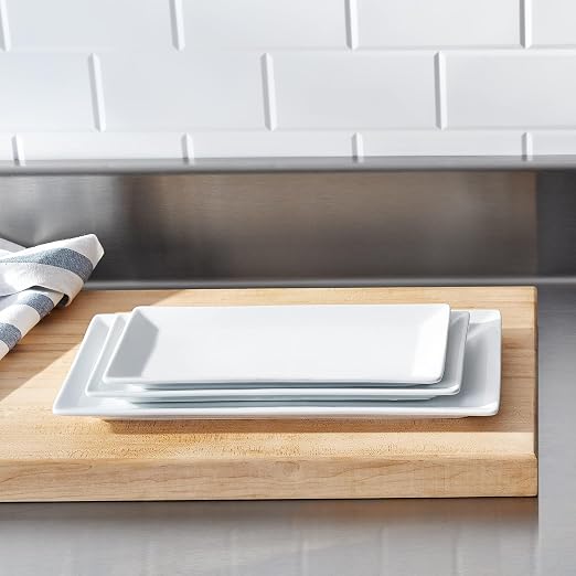 Amazon Basics 3-Piece Porcelain Serving Platters, Oven Safe, - Image 7