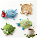 Splat Crochet Coasters, Splat Coasters, Funny Crochet Coasters, Crochet Animal by Unknown