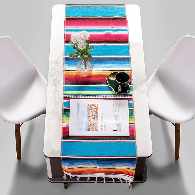 Mexican Table Runner 4Pack 14 x 84 Inches Fiesta Mexican Theme Party Decoration - Image 4