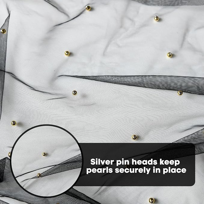 Artoid Mode 10PCS Pearl Black Gauze Table Runner 120 Inch 10FT, Seasonal Sheer - Image 5