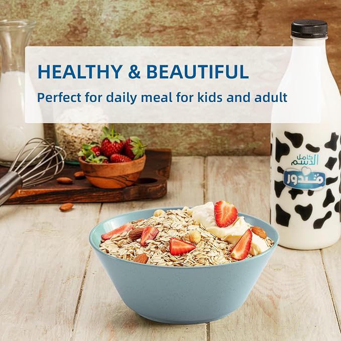 32 Ounce Cereal Bowls, Unbreakable Wheat Straw Fiber Bowl, Lightweight Kitchen - Image 7
