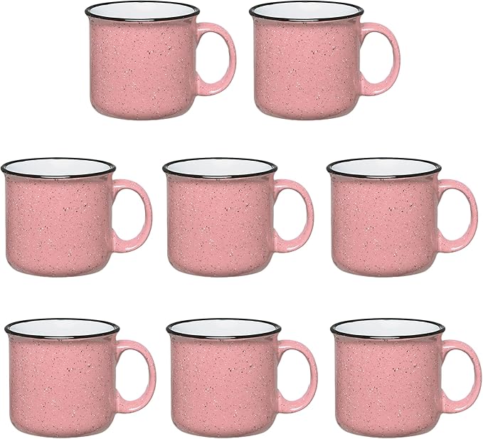 Set of 8 Ceramic Campfire Mugs – 15 Oz, Camping – Customizable by GiftsbyDesign