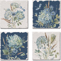 Thirstystone Bohemian Blue 4 Pack Assorted Tumbled Tile Stone Coasters | 4" by CounterArt