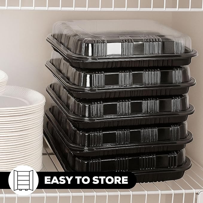 5 Pack Catering Trays with Lids – 15" Serving Tray with Lid, Heavy Duty - Image 6