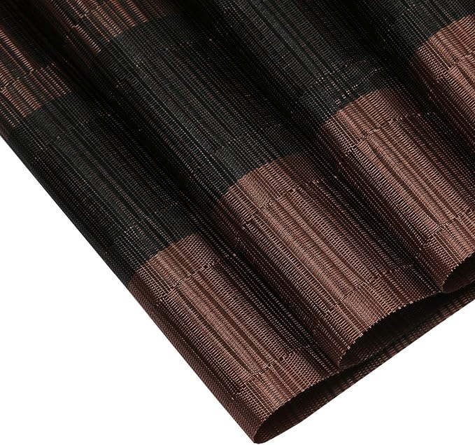 SHACOS Placemats with Table Runner Set of 7 Woven Vinyl Plastic Wipe Clean Heat - Image 8