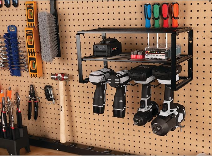 Performance Tool W7701 16 in. 3 Tier Power Tool Organizer Wall Mount | Garage - Image 8
