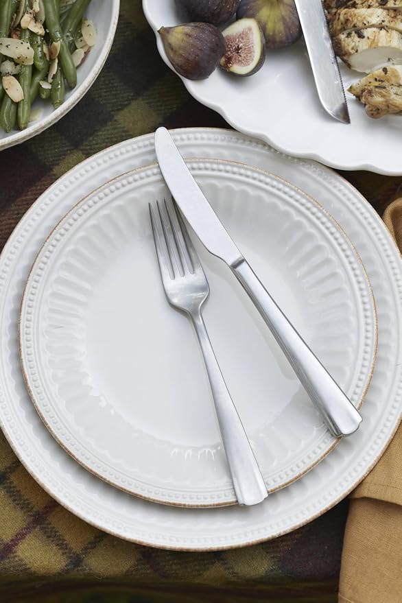Lenox French Perle Groove White Stoneware Dinnerware Set - Image 9