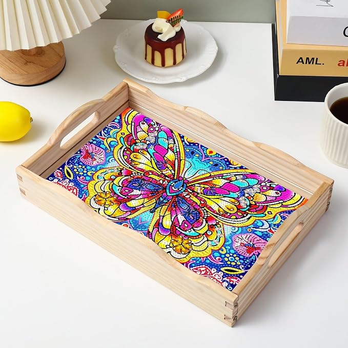 EWJRNSF Diamond Art Kits for Adults Wooden Serving Trays - Image 7