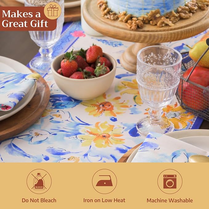 Maison d' Hermine Table Runner 100% Cotton 14.50" x 72" | Table Runners 72 - Image 5