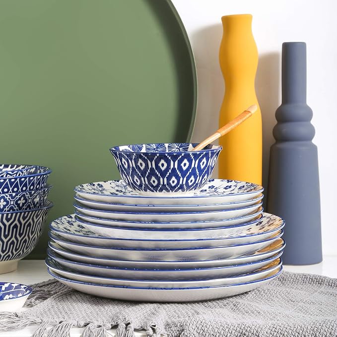Selamica 10 inch Porcelain Dinner Plates, Large Size Ceramic Plates - Image 7