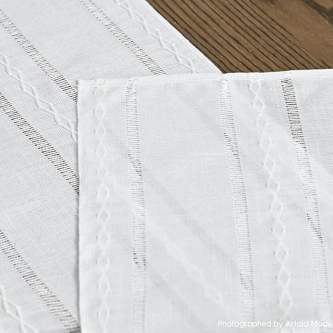 Artoid Mode Rustic Cotton Linen Table Runner, Seasonal Embroidered Hollow - Image 7