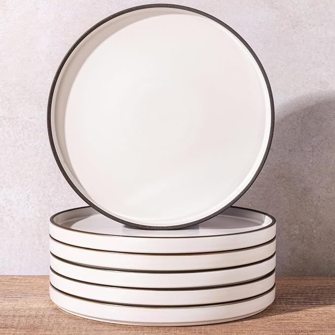 LERATIO Ceramic Dinner Plates Set of 6, 10.25 inch Large ceramic plates | by LeRatio