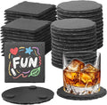 48pcs Slate Coasters, Hand Painted DIY, Scratch Resistant Bottom by DASSNANE