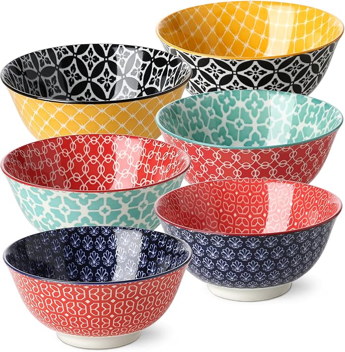 DOWAN Soup Bowls Set of 6, Cereal Bowls by DOWAN