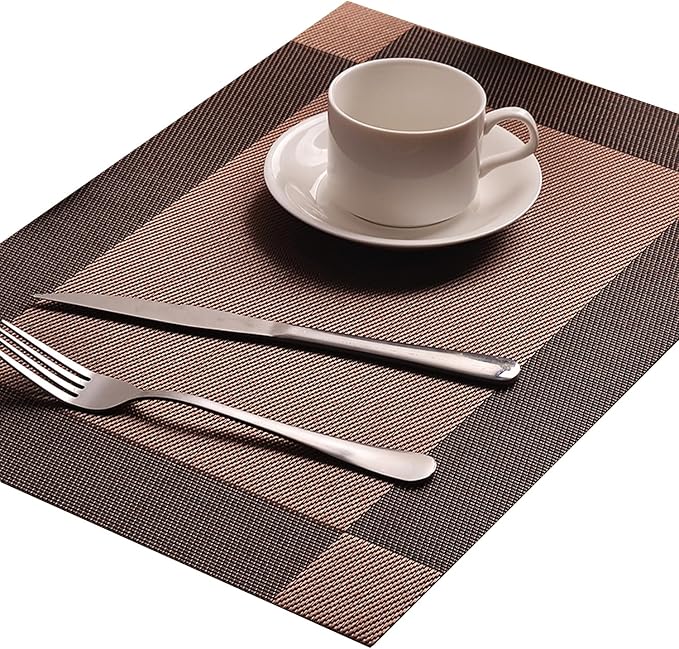 Table Placemats Dining Table Place Mats Set of 4 Heat Resistant Insulation - Image 5