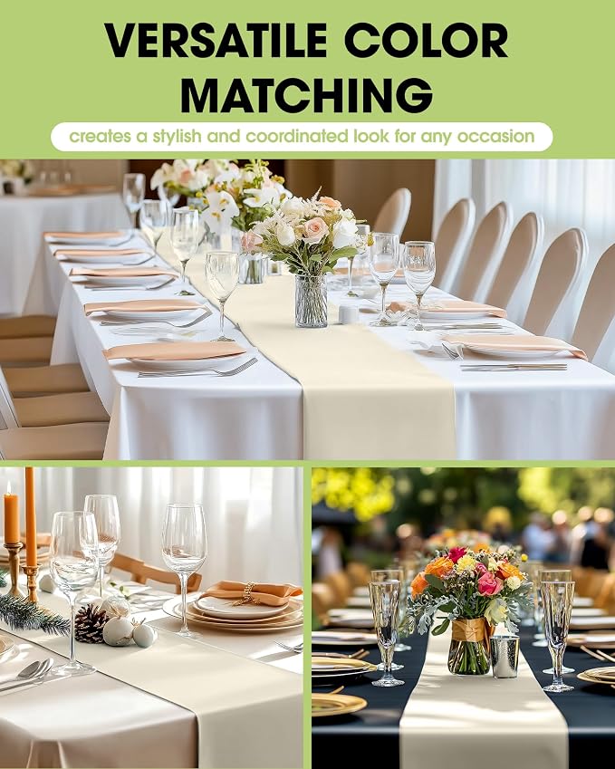Pureegg Ivory Plastic Table Runners - Image 2