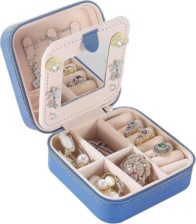 KElofoN Travel jewelry case Travel jewelry box Travel Jewelry Organizer Small by KElofoN