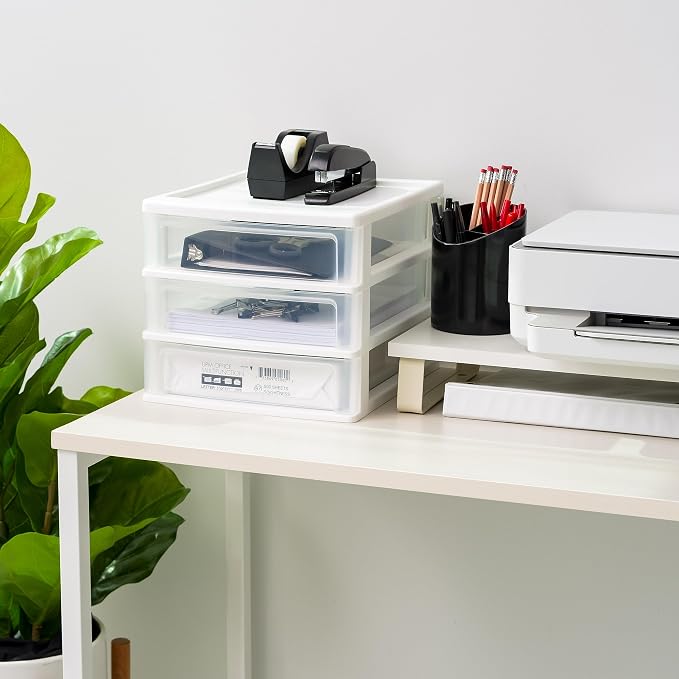 IRIS USA 3-Drawer Medium Stacking Desktop Organizer, stationery, craft - Image 7
