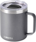 SUNWILL Travel Coffee Mug with Lid, Insulated Tumbler with Handle, 14 oz by SUNWILL