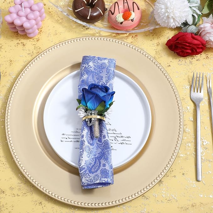 150Pcs Gold Napkin Rings Bulk, Elegant Thanksgiving & Fall Napkin Rings - Image 6