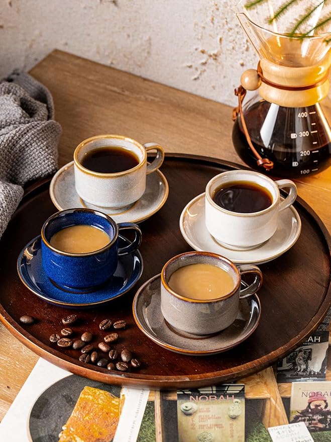 Gomakren 2.5oz Stackable Espresso Cups Set of 4 - Image 8