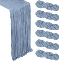 6 Pack Dusty Blue Cheesecloth Table Runner 10Ft Gauze Cheese Cloth Table Runner by Heneger