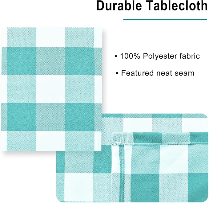 60 x 120 Inch Checkered Tablecloth Rectangle - Image 4