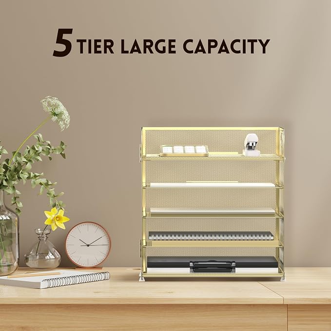 5 Trays Paper Organizer Letter Tray - Image 4