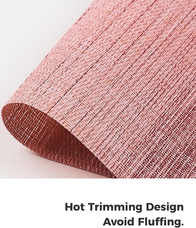 Leetaltree Gradient Pink Woven Placemats Set of 6 - Image 4