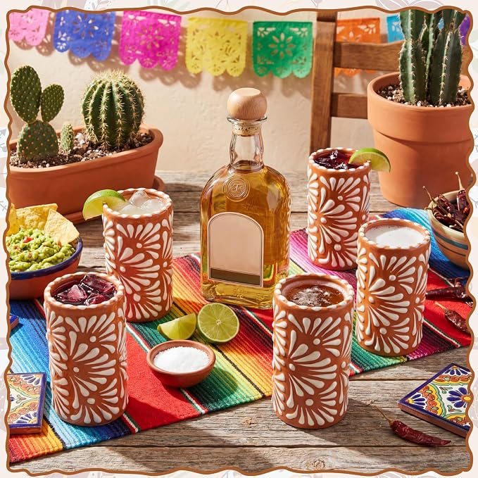 24 Set Cielito Lindo Party Favors, Terracotta, Handleless | Mexican Tequila - Image 6