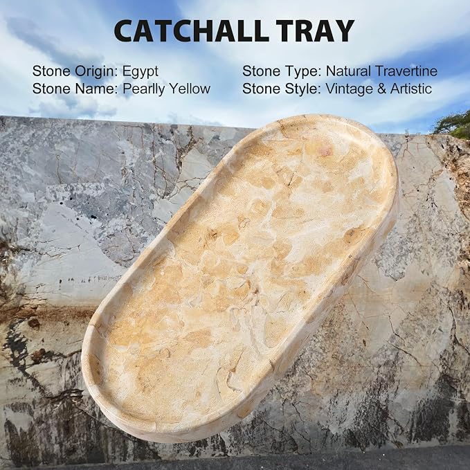 Egypt Natural Marble Tray, Catchall Tray - Image 6