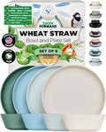 Grow Forward Premium Wheat Straw Plates and Bowls Sets by GrowForward