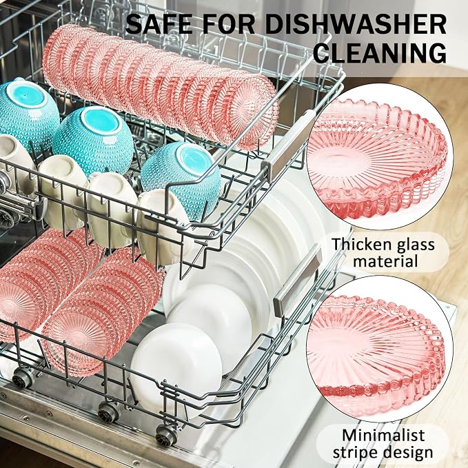 Modern Clear Glass Coasters Set of 8, Cute Coasters Table Mats - Image 5