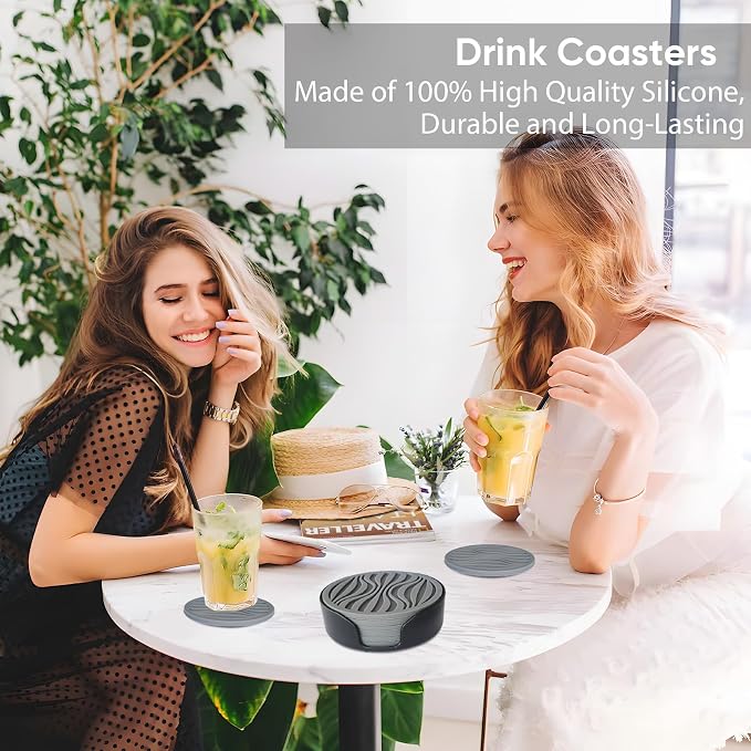6Pcs Rubber Coasters for Drink - Image 3