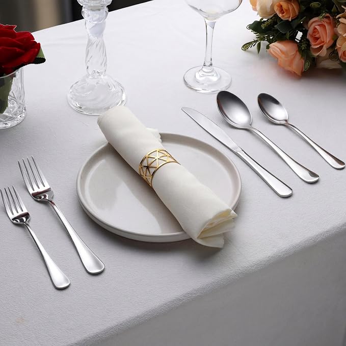 LIANYU Silverware Flatware Set for 8, 40 Piece Stainless Steel Cutlery Set | - Image 7
