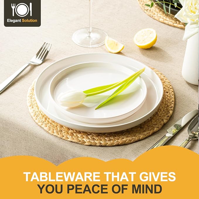 EWFEN Plates and Bowls Sets, 24 Pieces Ceramic Dinnerware Set - Image 2
