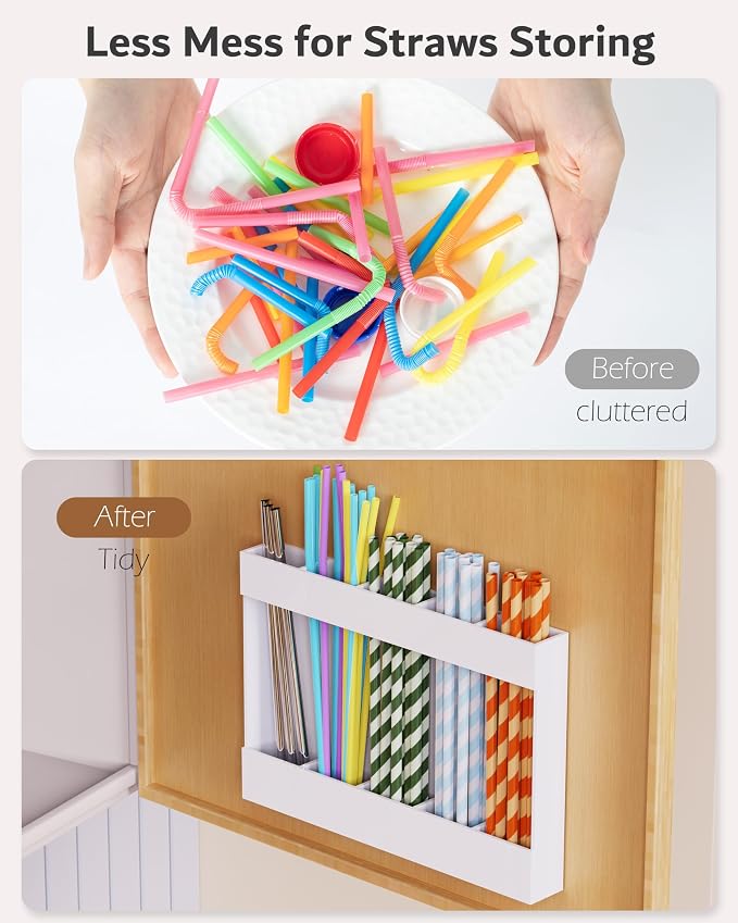 Acrylic Straw Holder & Organizer - Image 3